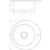 Мийка кухонна врiзна кругла 490х180 Polish MR 490 P Mira - 2