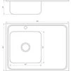 Мийка кухонна накладна прямокутна 800х600х180 Satin Left MR 8060 L E Mira - 2