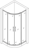 Душова кабіна півкругла WISLA L90FW (L90W) BRAVO (2уп.) - 2
