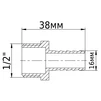 Штуцер 1/2&Prime;З 16мм латунний 1609Б - 2