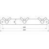 Планка з гачками Globus Lux SS8435-3  -SUS304 - 3