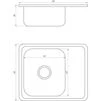 Мийка кухонна врiзна прямокутна з полицею 580х480х180 Matt MR 5848 M Mira - 2
