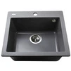 Гранітна мийка Globus Lux AOSTA сірий металiк 490x455мм-А0003 - 2