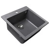 Гранітна мийка Globus Lux AOSTA сірий металiк 490x455мм-А0003 - 3