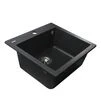 Гранітна мийка Globus Lux AOSTA чорний металік 490x455мм-А0001 - 3