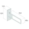 Поручень настінний рухомий 750 - 2