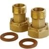 Комплект штуцерів для лічильника латунний 3/4&Prime;ВР х 1/2&Prime;ЗР з біконітовою прокладкою Б2709-1КбА - 1
