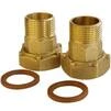 Комплект штуцерів для лічильника латунний 2&Prime;ВР х 1 1/2&Prime;ЗР з біконітовою прокладкою Б2743КбА - 1