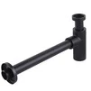 Сифон для раковин циліндричний Globus Lux  GSB-32-125-BB, латунь, 1 1/4&Prime;, чорний матовий - 6
