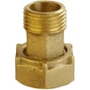 Штуцер для побутової техніки латунний 1/2&Prime;ВР х 3/8&Prime;ЗР без резинової прокладки Б2705КА - 1