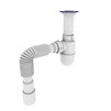 Сифон OPTIMUM 1 1/2&Prime;*40 для умивальника та мийки  з литим випуском та гофротрубою 40*40/50 OPTI 11043 - 1