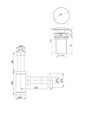 Сифон металевий з донним клапаном без переливу Globus Lux GS-32-105-03B - 2