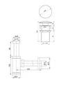 Сифон металевий з донним клапаном з переливом Globus Lux GS-32-105-03A - 2