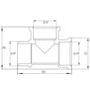 Трійник 3/4&Prime;ВВЗ нікельований NT444S OPTIMUM - 3