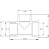 Трійник 3/4&Prime;ВЗЗ нікельований NT445S OPTIMUM - 2