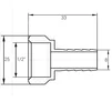 Штуцер  1/2&Prime;В 8мм латунний LU3D1S OPTIMUM - 2