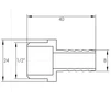Штуцер  1/2&Prime;З 8мм латунний LU3D2S OPTIMUM - 2