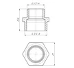 Ніпель редукційний 3/4&Prime;х1/2&Prime;ЗЗ латунний LN432S OPTIMUM - 3