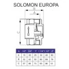 Клапан зворотного ходу води SOLOMON 1 1/2&Prime; EUROPA 6026 лат. шток - 3