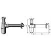 Сифон для раковини VIEGA 1 1/4&Prime; х1 1/4&Prime; металевий хром бутил. б/г100674 - 2