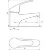 Змішувач для умивальника Globus Lux Solly GLSO-0101 - 7