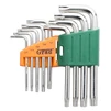 Ключі TORX 9шт T10-T50мм CrV (короткі з отвором) GRAD (4022275) - 2