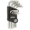 Ключі TORX 9шт T10-T50 мм CrV (короткі з отвором) SIGMA (4022211) - 2