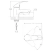 Змішувач SL &Oslash;40 для раковини на шпильці TAU (SL-2A143C) - 2