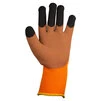 Рукавички трикотажні з частковим латексним спіненим покриттям утеплені р10 (коричневий манжет) КРАТНО 12 парам GRAD (9445715) - 3