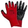 Рукавички трикотажні з частковим нітриловим покриттям р10 (червоно-чорні манжет) КРАТНО 12 парам SIGMA (9443471) - 2