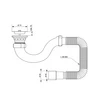 Сифон для душового піддону прямоточний з гнучким відведенням &Oslash;40/50мм TAU (9844820) - 2