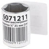 Насадка шестигранна коротка 1/2" 21мм CrV mid SIGMA (6071211) - 5