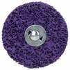 Круг зачисний з нетканого абразиву (корал) &Oslash;100мм з тримачем фіолетовий жорсткий SIGMA (9175181) - 2