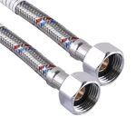 Шланг нержавіюча сталь ECO FIX 1/2″х1/2″ ВВ  0,6 м EPDM