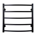 Рушникосушарка UNIO LD W 500-500-5 BLK Драбинка Дуга вода чорна