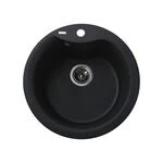 Гранітна мийка Globus Lux ORTA графіт 485мм-А0001