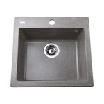 Гранітна мийка Globus Lux AOSTA мокко 490x455мм