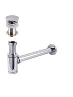 Сифон металевий з донним клапаном без переливу Globus Lux GS-32-105-03B