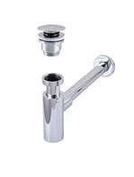 Сифон латунь з донним клапаном Globus Lux GSB-32-125-04A