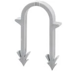 Гарпун-скоба для кріплення труби теплої підлоги Ø16 довжина 55мм біла (100шт)