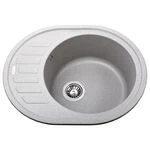 Гранітна мийка Globus Lux ARNO сірий камiнь 620x500мм-А0005