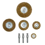 Набір щіток дротяних 5шт Ø25; 38; 50 ;65; 75мм хвостовик Ø6мм (латуновані) SIGMA (9010021)