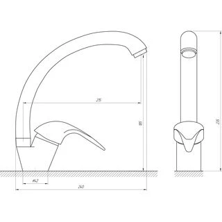 Змішувач для кухні EcoMix ENERGO E-GEZ-203S