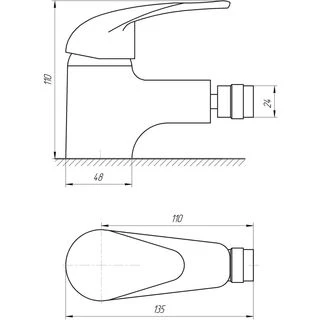 Змішувач для біде EcoMix ENERGO E-GEZ-106