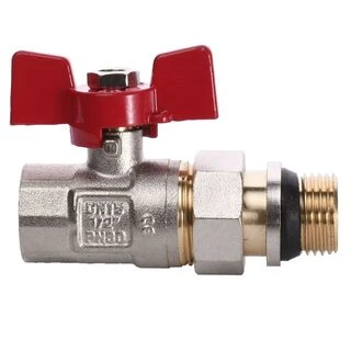 Кран кульовий прямий з американкою WATERVALVE Q003  NV-V123 1/2&Prime; ЗB