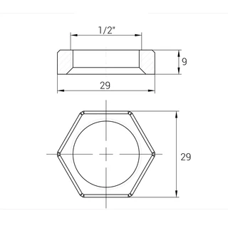 Контргайка 1/2&Prime;В латунна А1201А