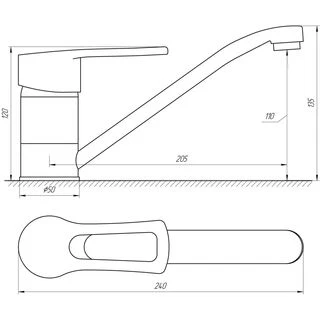 Змішувач для кухні DOMINO SIRIUS DSV-203