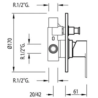 Змішувач для душа TRES BM-TRES 01718012