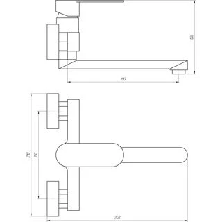 Змішувач для кухні TOPAZ BARTS TB 07218-H36
