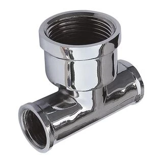 Трійник SOLOMON 1/2&Prime;х1&Prime;х1/2&Prime; ВВВ хром 8202